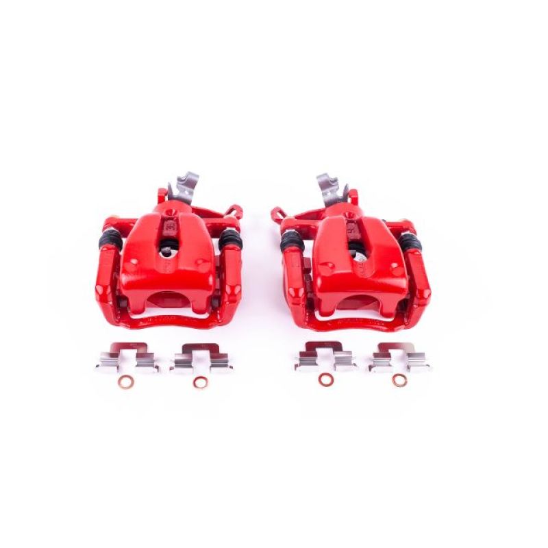 Power Stop 07-10 Mini Cooper Rear Red Calipers w/Brackets - Pair PowerStop