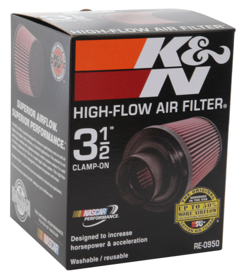 K&N Universal Rubber Filter 3 1/2inch ID FLG / 6inch Base / 4-5/8inch Top / 6inch Height K&N Engineering