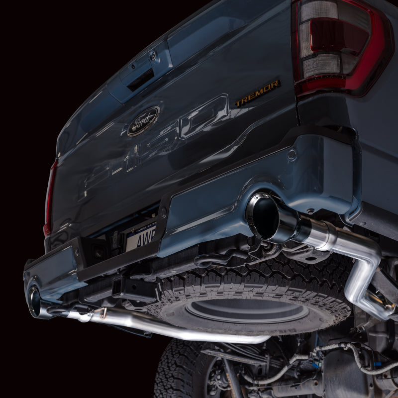 AWE Tuning 2021+ Ford F-150 Tremor (w/ Bumper Cutouts) 0FG Resonated Catback - Diamond Black Tips AWE Tuning