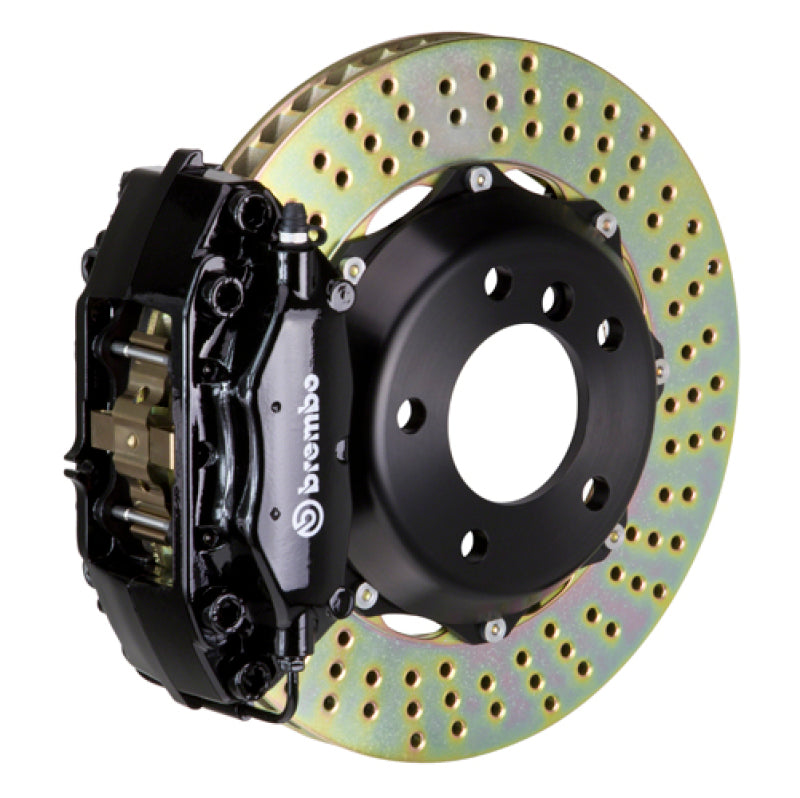 Brembo 02-06 Mini Cooper Front GT BBK 4 Piston Cast 2pc 320x28 2pc Rotor Drilled-Black Brembo