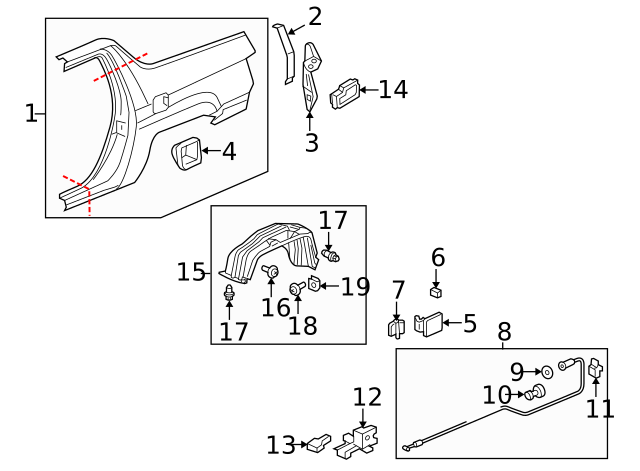 Genuine OEM Honda Bumper Cover Clip - Honda (91503-SZ3-003) X1