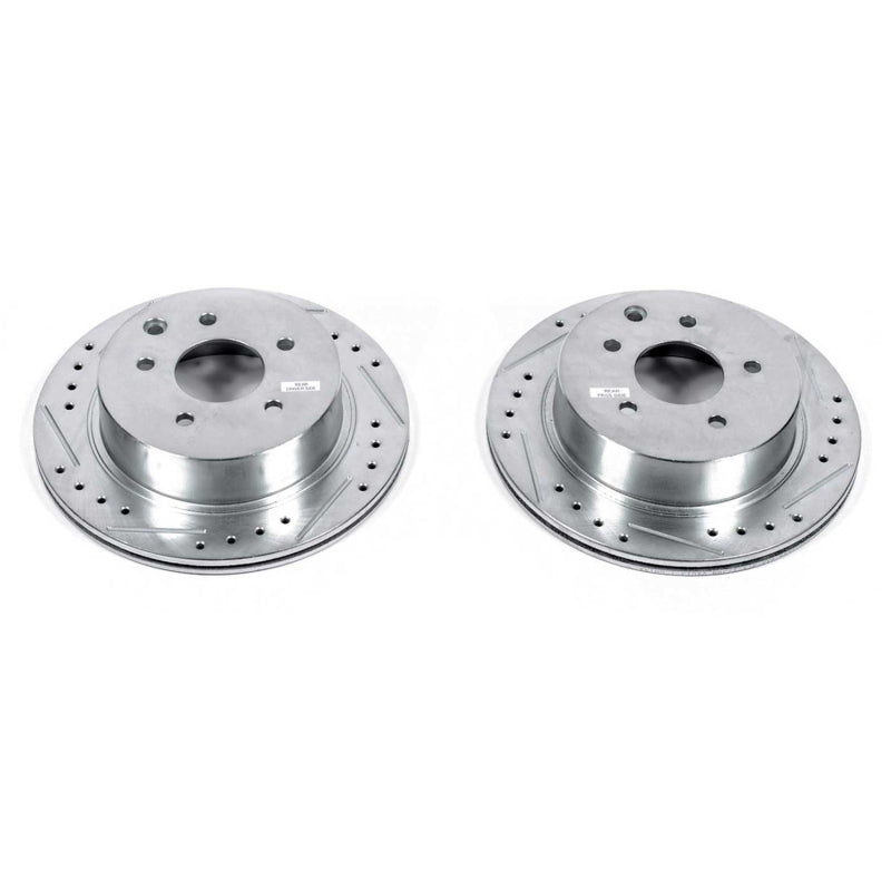 Power Stop 93-97 Infiniti J30 Rear Evolution Drilled & Slotted Rotors - Pair PowerStop