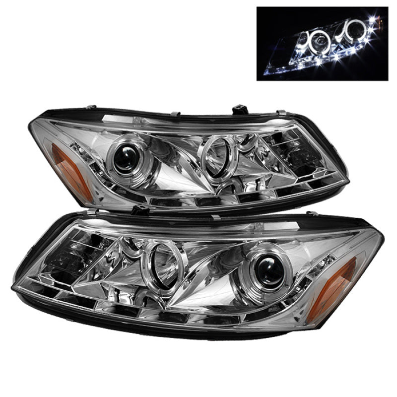 Spyder Honda Accord 08-12 4Dr Projector Headlights- LED Halo DRL Chrm PRO-YD-HA08-4D-HL-C SPYDER