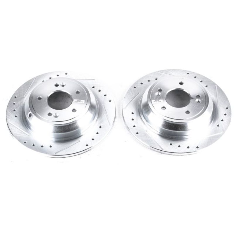 Power Stop 17-18 Genesis G80 Rear Evolution Drilled & Slotted Rotors - Pair PowerStop