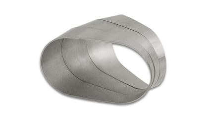 Vibrant Horizontal 304 SS Nominal 3in. Oval / 2.95in. Centerline Radius, 15 degree per cut -Set of 3 Vibrant
