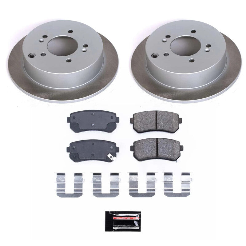 Power Stop 11-16 Kia Sportage Rear Semi-Coated Rotor Kit PowerStop