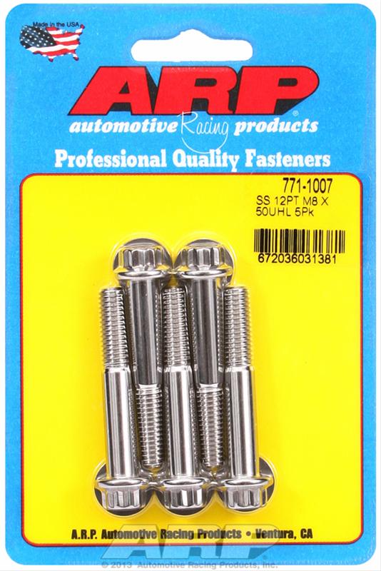 ARP M8 X 1.25 X 50 12pt SS Bolts 771-1007