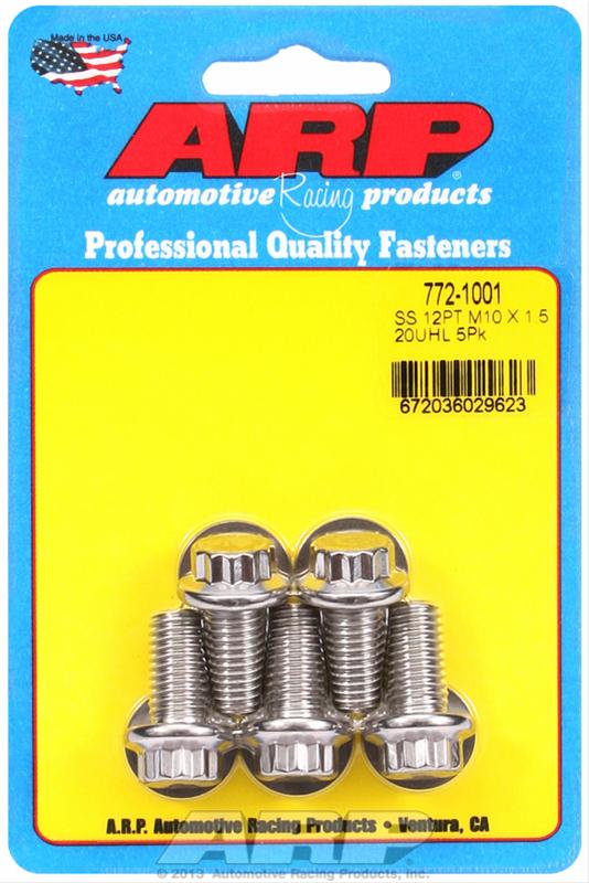 ARP M10 x 1.50 x 20 Black Oxide 12pt Bolts (5/pkg)