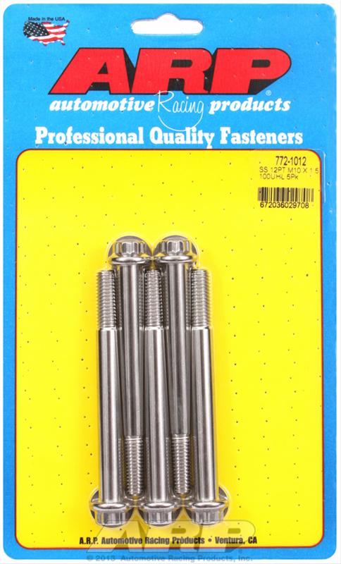 ARP M10 x 1.50 x 100 12pt SS Bolts (5/pkg)