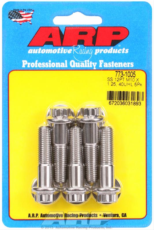 ARP M10 x 1.25 x 40 12pt SS Bolts (5/pkg)