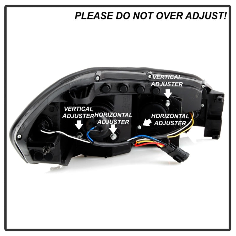 Spyder 06-13 Chevy Impala / 06-07 Chevy Monte Carlo Projector Headlights - Light Bar - Chrome SPYDER