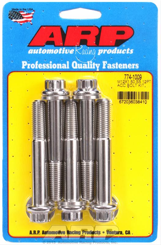 ARP M12 x 1.50 x 80 12pt SS Bolts (5/pkg) - 774-1009