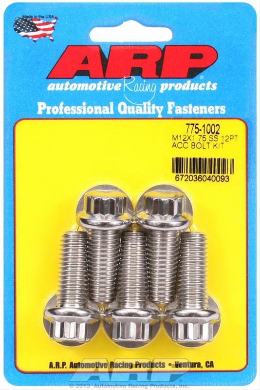 ARP M12 x 1.75 x 30 12pt SS Bolts (5/pkg) - 775-1002