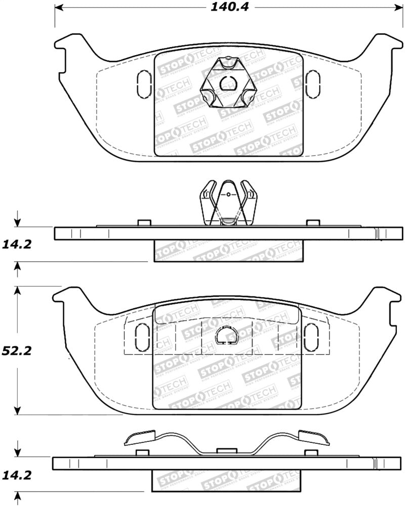 StopTech Premium Ceramic Brake Pads - 308.09520 Stoptech