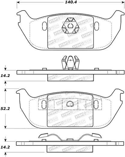 StopTech Premium Ceramic Brake Pads - 308.09520 Stoptech