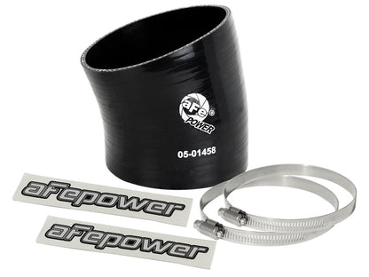 afe Magnum FORCE Intake Coupling Kit (3-1/2IN ID to 3-1/4 IN ID x 15 Deg.) Elbow Coupler - Black