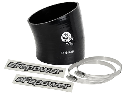 afe Magnum FORCE Intake Coupling Kit (3-1/2IN ID to 3-1/4 IN ID x 15 Deg.) Elbow Coupler - Black