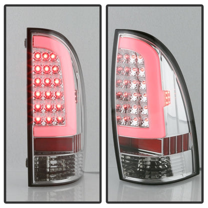 xTune 05-15 Toyota Tacoma (Excl Models w/LED) Light Bar LED Tail Lights -Chrm (ALT-ON-TT05-LBLED-C) SPYDER