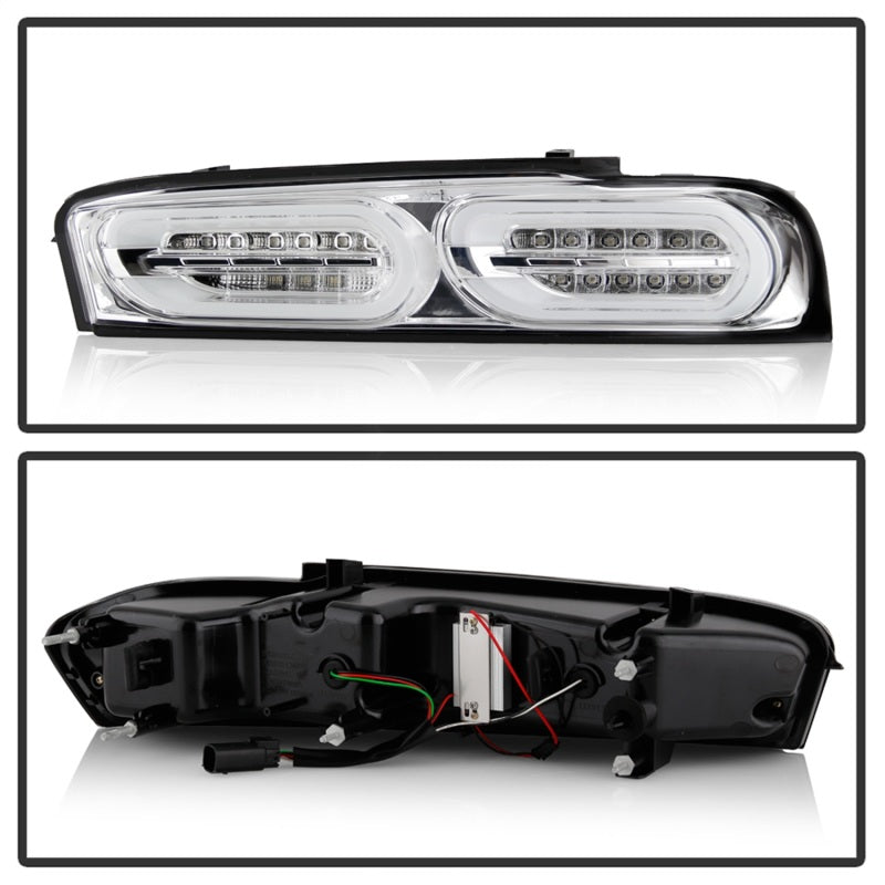 Spyder Chevy Camaro 16-18 Halogen LED Tail Lights Chrome ALT-YD-CCAM16HAL-SEQ-C SPYDER