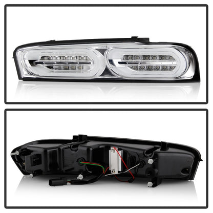 Spyder Chevy Camaro 16-18 Halogen LED Tail Lights Chrome ALT-YD-CCAM16HAL-SEQ-C SPYDER