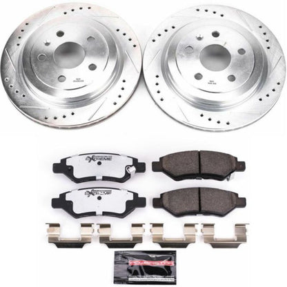 Power Stop 08-14 Cadillac CTS Rear Z26 Street Warrior Brake Kit PowerStop