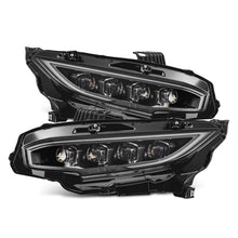 Load image into Gallery viewer, AlphaRex 880491 16-21 Honda Civic NOVA-Series LED Proj Headlights Blk w/Activation Light &amp; Seq.Sig / SB DRL