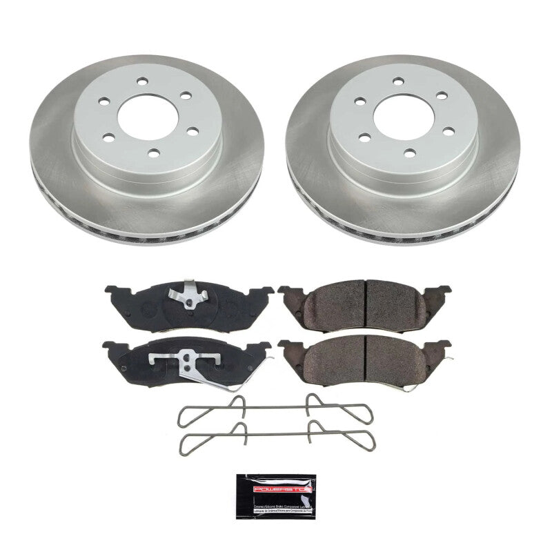Power Stop 97-98 Dodge Dakota Front Semi-Coated Rotor Kit PowerStop