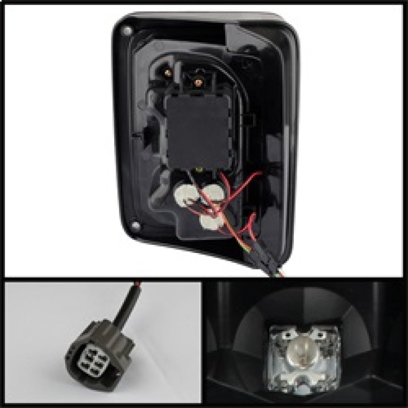 Spyder Jeep Wrangler 07-15 LED Tail Lights Black ALT-YD-JWA07-LED-BK SPYDER