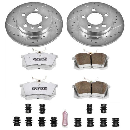 Power Stop 00-06 Audi TT Quattro Rear Z26 Street Warrior Brake Kit PowerStop
