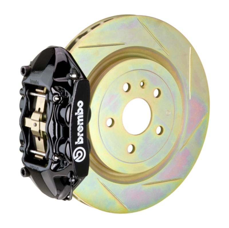 Brembo 10-15 Camaro V6 Rear GT BBK 4 Piston Cast 365x28 1pc Rotor Slotted Type-1-Red Brembo