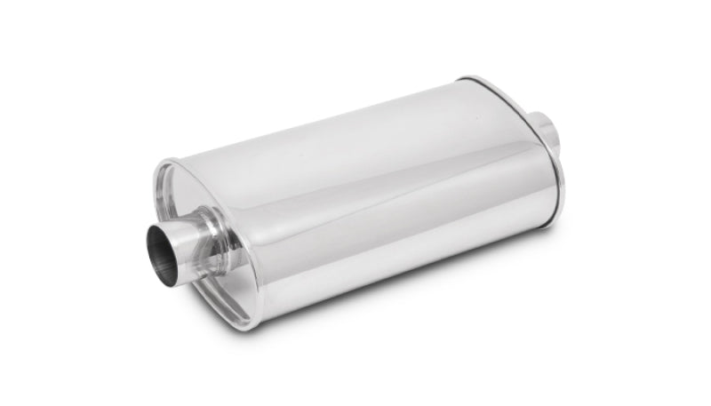 Vibrant 2" In/Out Center-Center StreetPower Oval Muffler – 304 Stainless Steel | Universal Performance Exhaust (1100)