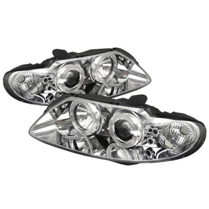 Spyder Pontiac GTO 04-06 Projector Headlights LED Halo LED Chrome High H1 Low H1 PRO-YD-PGTO04-HL-C SPYDER