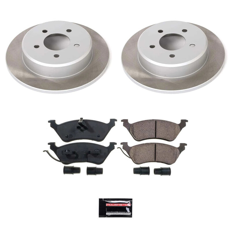 Power Stop 01-07 Dodge Grand Caravan Rear Semi-Coated Rotor Kit PowerStop