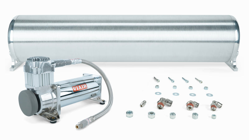 Air Lift 27764 28in FLO Tank w/ Viair 444c Compressor (Incl. Fittings & Tank Mounting Hardware)