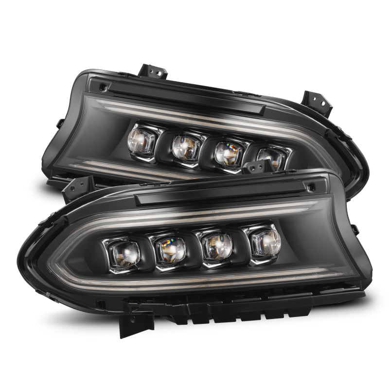 AlphaRex 880499 15-23 Dodge Charger NOVA-Series LED Proj Headlights Blk w/Activtn Light & Seq.Sig / SB DRL