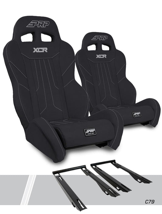 PRP Polaris RZR PRO XP XCR Suspension Seats Kit (Pair) - Black A8001-PORXP-C79-201
