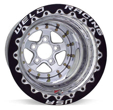 Load image into Gallery viewer, Weld Alumastar 2.0 15x12 / 5x5 BP / 3in. BS Black Wheel - Black Single Bead Lock MT