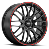 Maxxim Maze 17x7 10x100/114.3 ET40 Black/Red Stripe