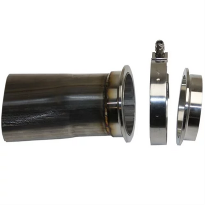 Granatelli 3in Round to 3in Oval Exhaust Pipe Adapter w/V-Band Connection Granatelli Motor Sports