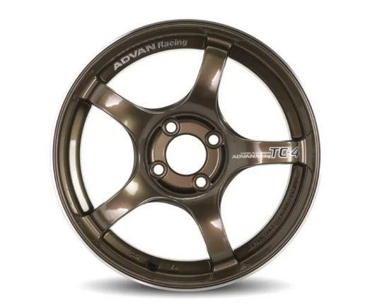 ADVAN Racing TC-4 15x8 +35 4x100 Wheel - Umber Bronze Metallic & Ring - YAD5G35AUAR