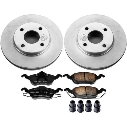 Power Stop 00-04 Ford Focus Front Z17 Evolution Geomet Coated Brake Kit PowerStop