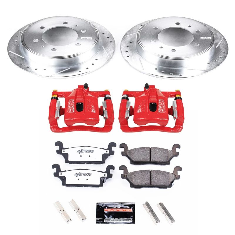 Power Stop 06-10 Hummer H3 Rear Z36 Truck & Tow Brake Kit w/Calipers PowerStop