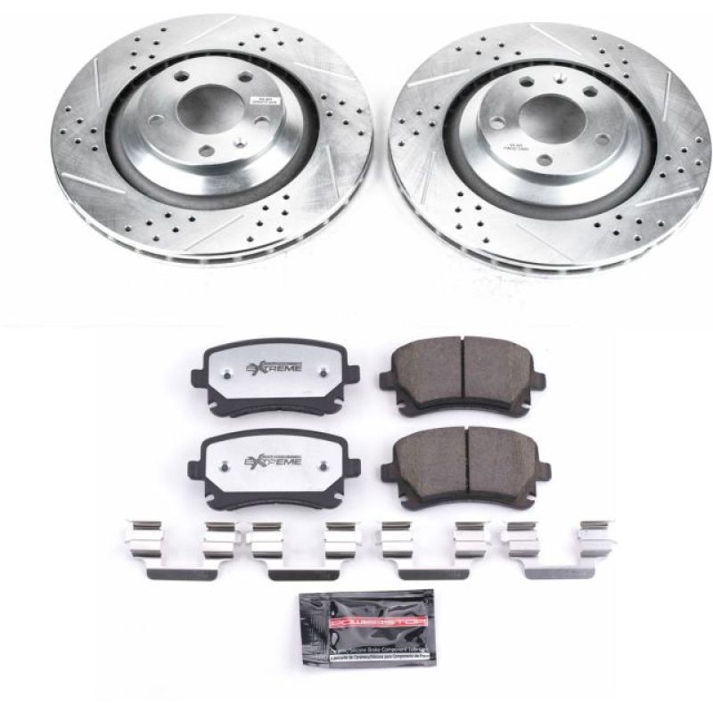 Power Stop 05-11 Audi A6 Quattro Rear Z26 Street Warrior Brake Kit PowerStop