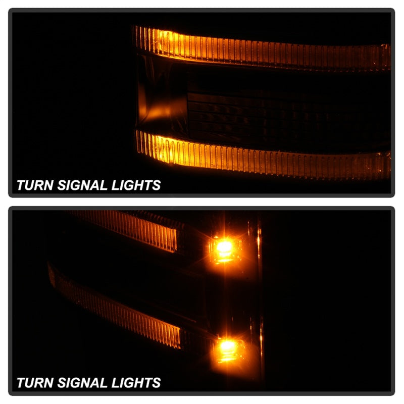 xTune 99-07 Ford Super Duty Heated LED Signal Power Mirrors - Smk (Pair) (MIR-FDSD99S-G4-PW-SM-SET) SPYDER