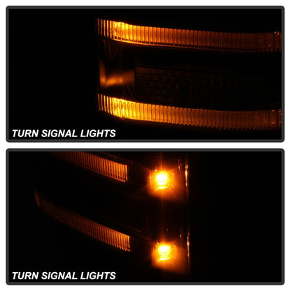 xTune 99-07 Ford Super Duty Heated LED Signal Power Mirrors - Smk (Pair) (MIR-FDSD99S-G4-PW-SM-SET) SPYDER