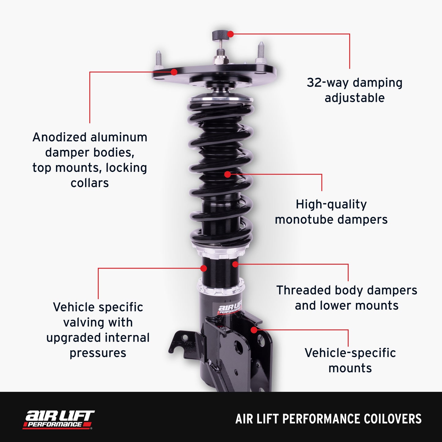 Air Lift Performance Coilover Kit 89-00 Lexus LS400 - 79016