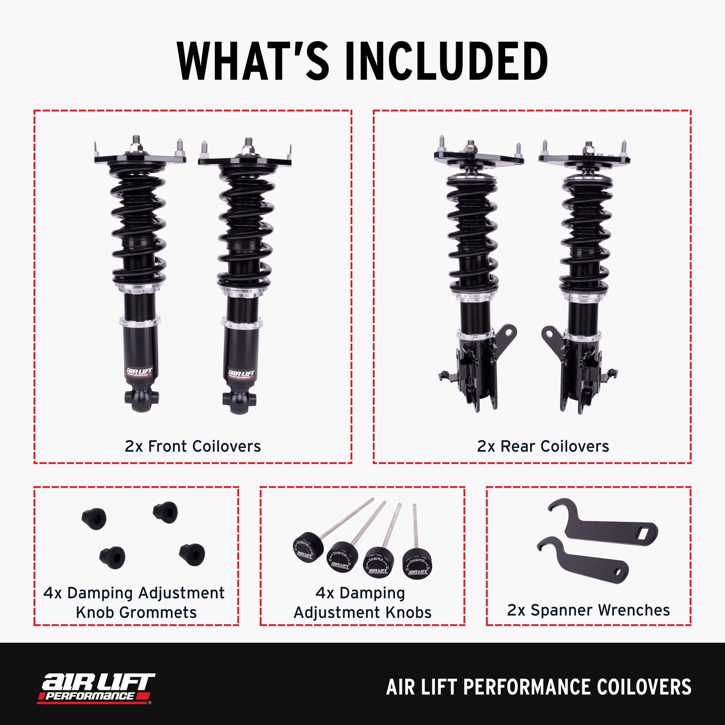 Air Lift Performance Coilover Kit 89-00 Lexus LS400 - 79016