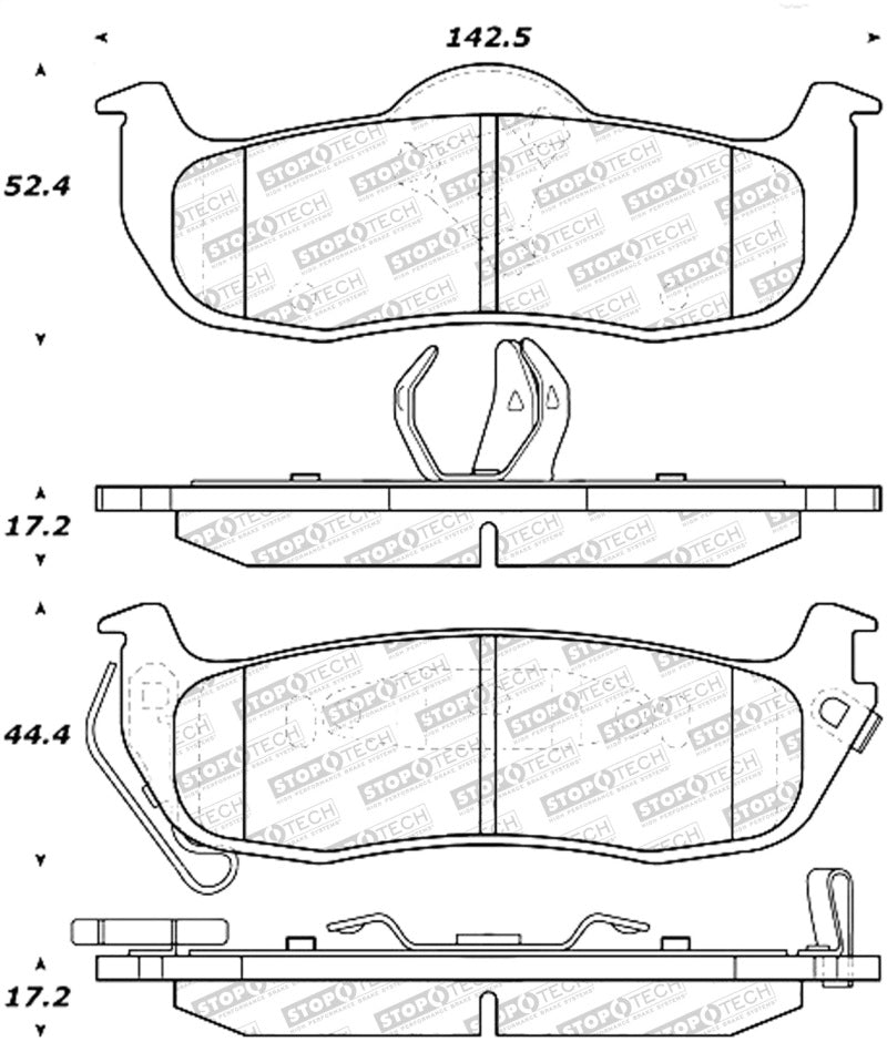 StopTech Street Disc Brake Pads - 305.10410 Stoptech