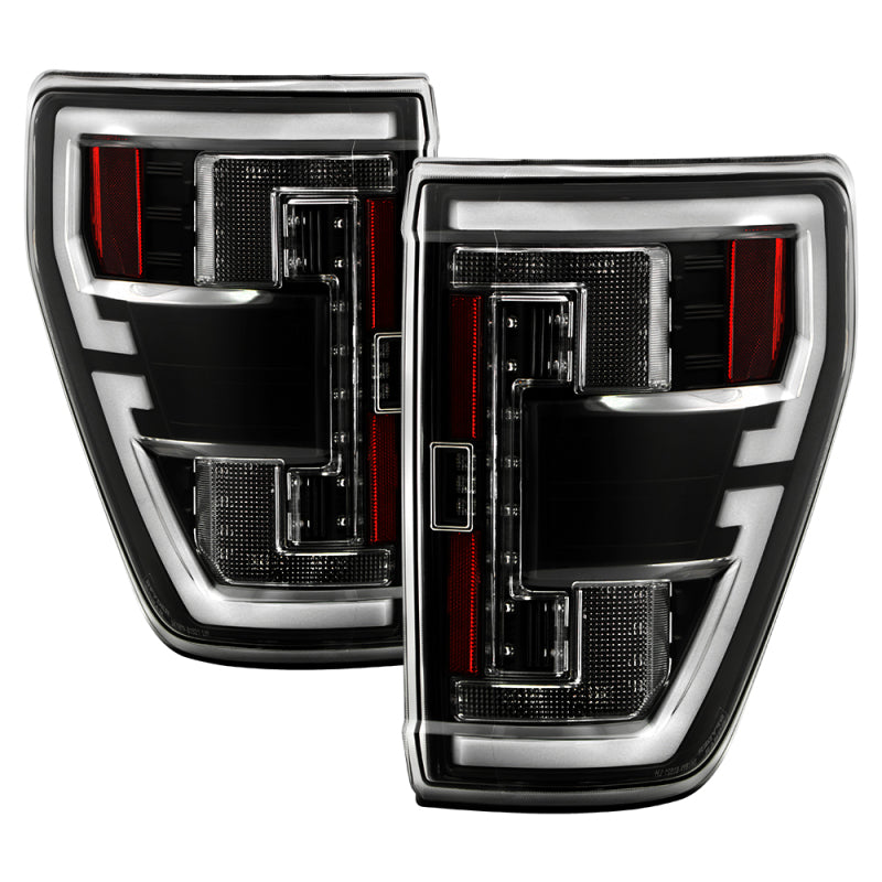 Spyder 21-23 Ford F150 (Factory Halogent) Light Bar LED Tail Lights - Black (ALT-YD-FF15021HAL-BK) SPYDER