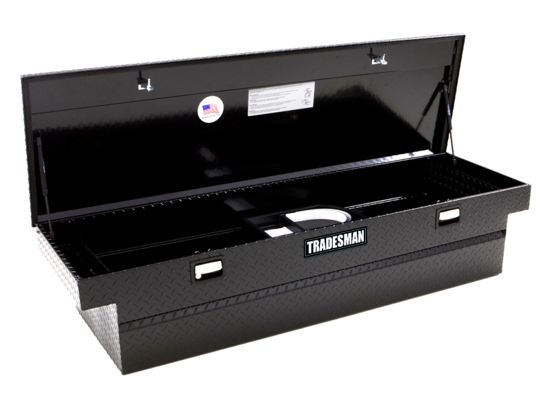 Tradesman Aluminum Single Lid Cross Bed Truck Tool Box (63in.) - Black Tradesman